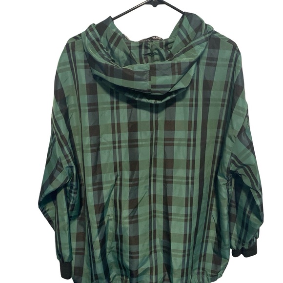 Zara Black and Green Checkered Light Weight Jacket Size XL - Picture 2 of 4